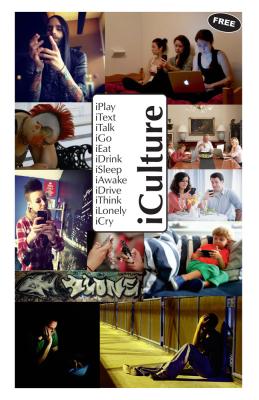 various pictures of youth, some covered with tattoos and outlandish hairdoos staring at iphones and computers